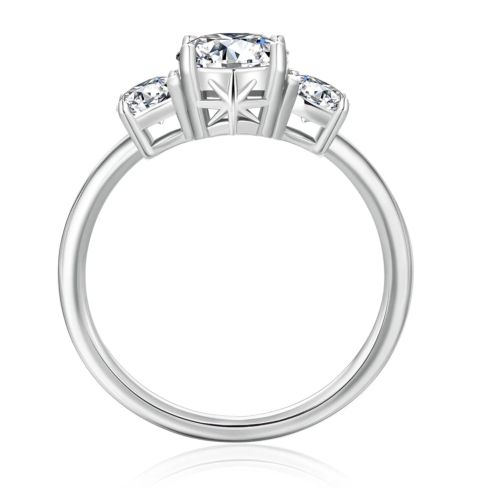 1.0 Carats VVS1 Moissanite Rings for Women 0180 KRKC