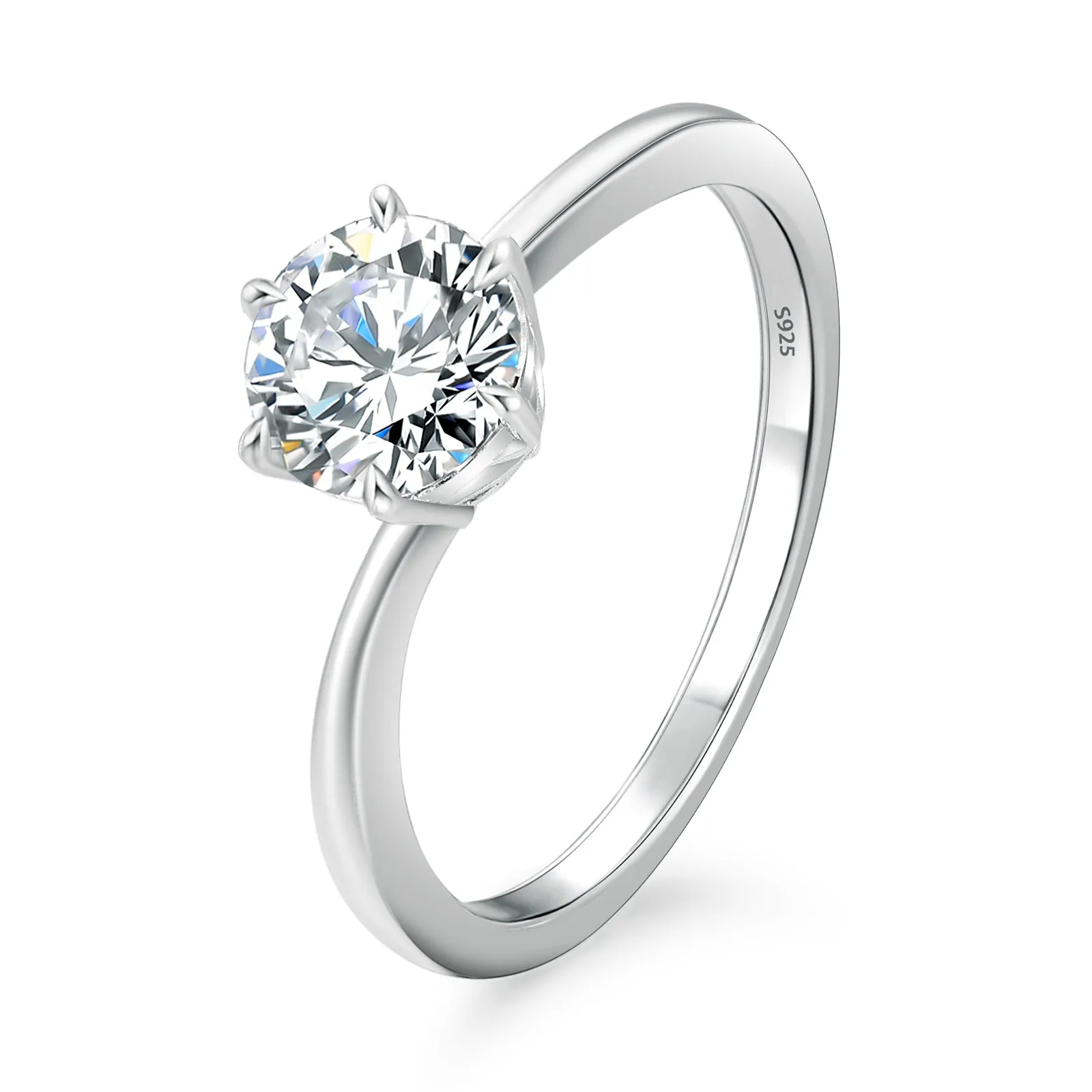 1.0 Carats VVS1 Moissanite Rings for Women 0181 KRKC