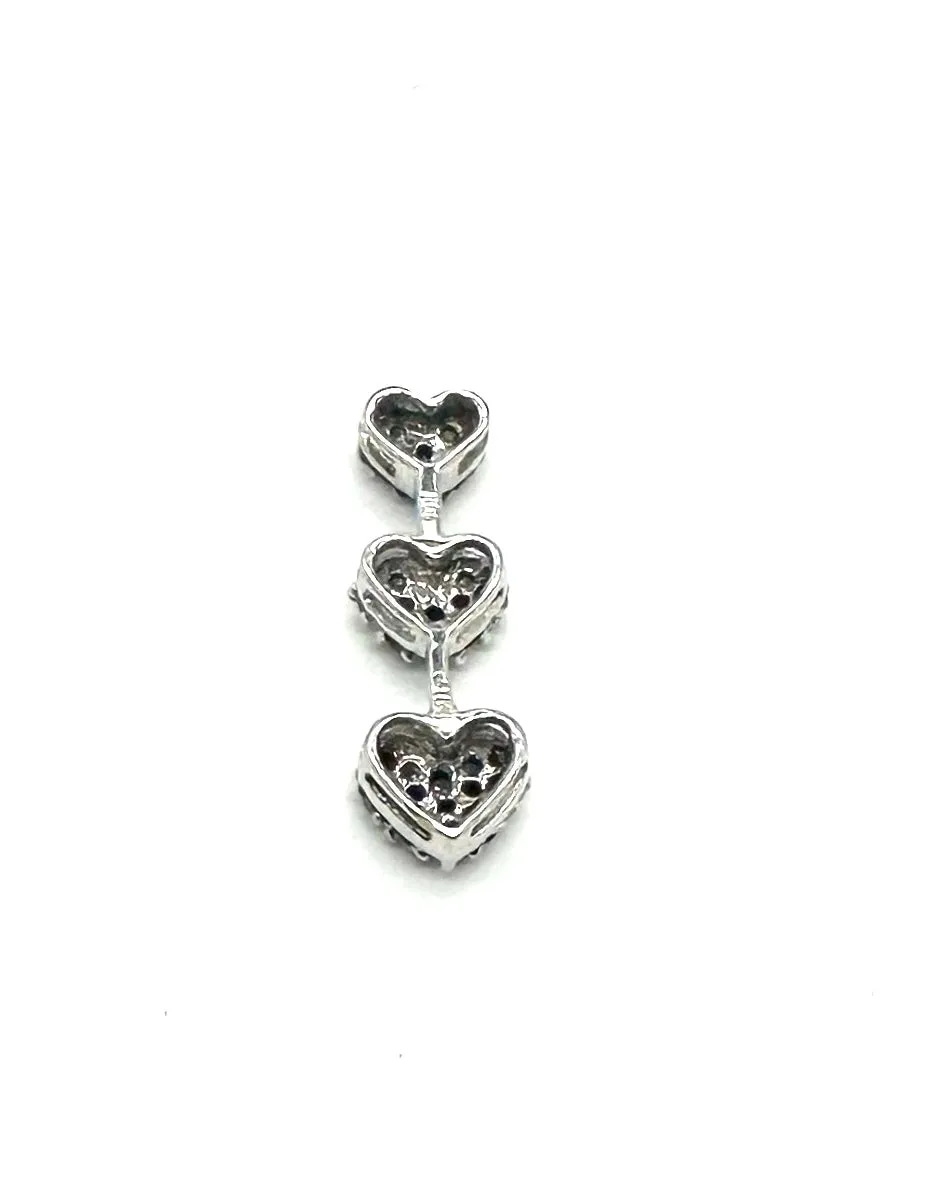 1/3 Ctw Heart 3 Tier Pendant