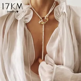 17KM Vintage Pearl Necklaces For Women