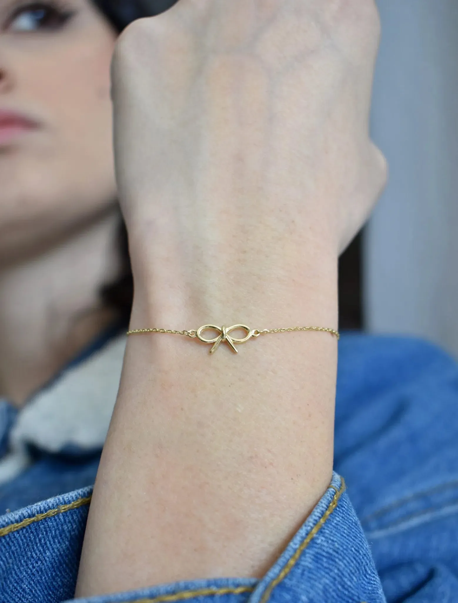 18K GOLD ELEGANCE BOW BRACELET