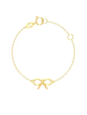 18K GOLD ELEGANCE BOW BRACELET