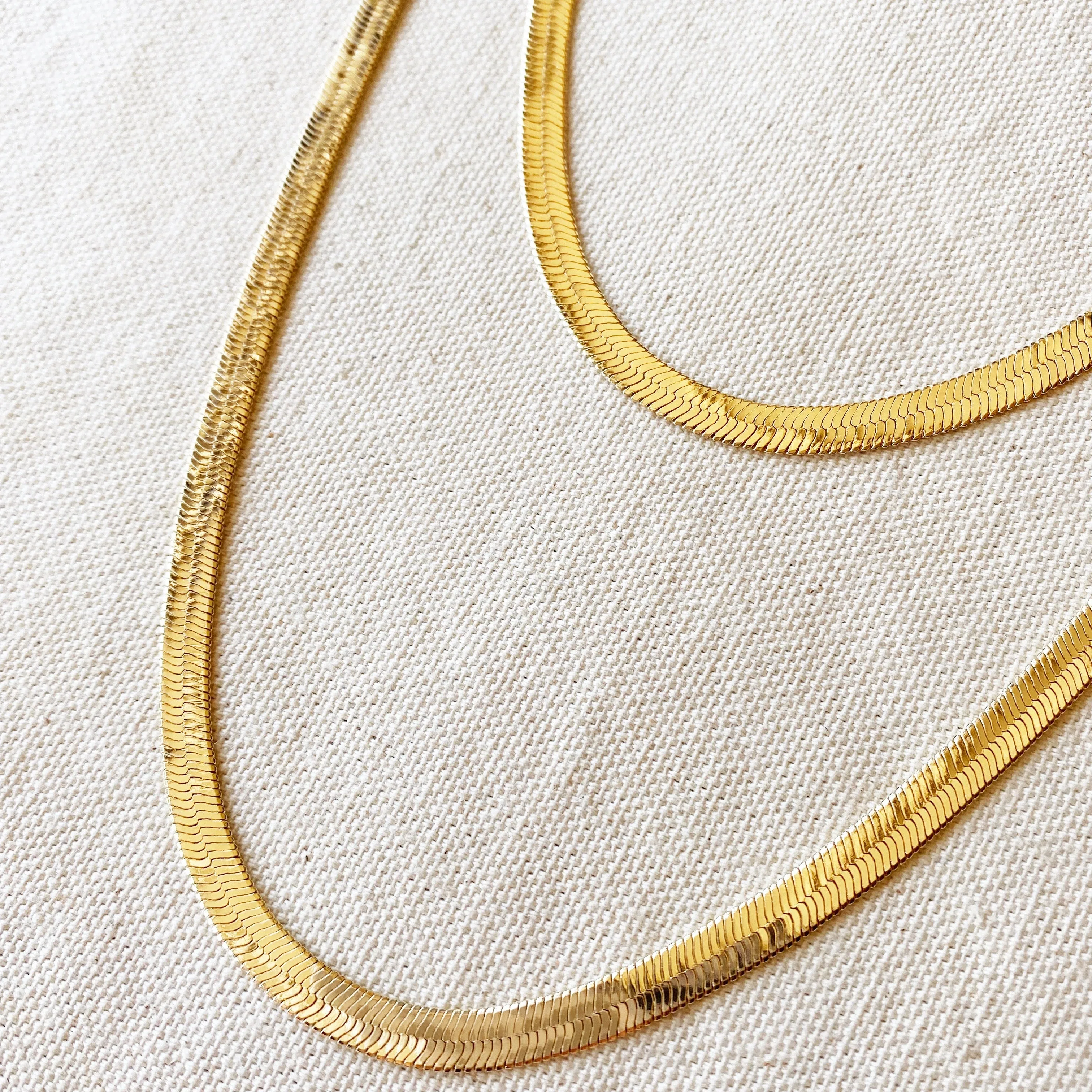 18k Gold Filled 6.0mm Thickness Herringbone Chain