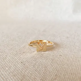 18k Gold Filled Pyramid Ring