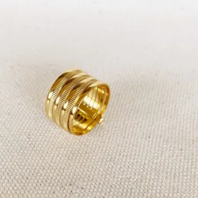 18k Gold Filled Seven Layers Rings Wholesale Jewelry Supplies