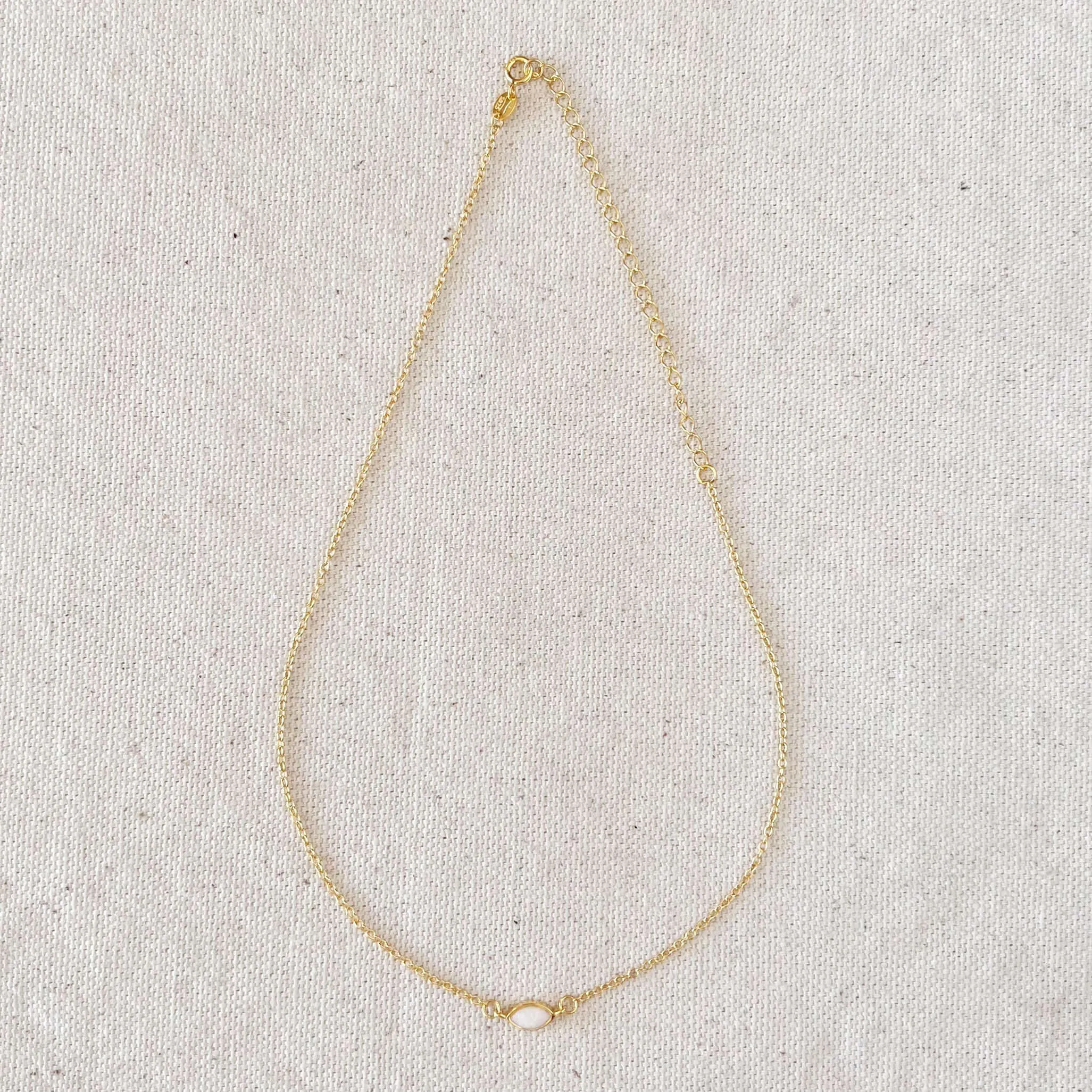 18k Gold Vermeil Opal Necklace