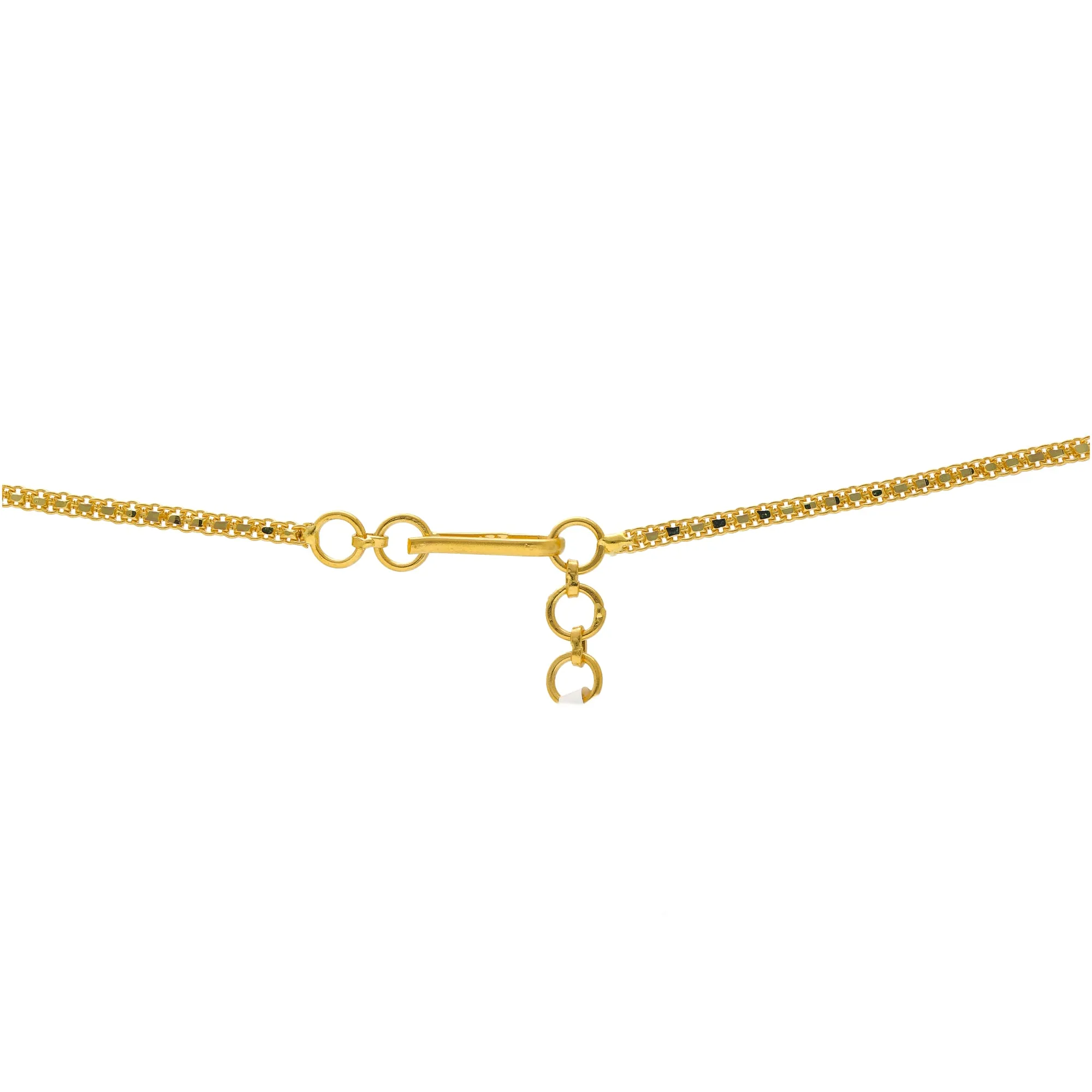 22K Yellow Gold Choker with CZ & Gemstones (40.3gm)