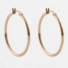 30mm Gold Creole Valentano Hoop Earrings