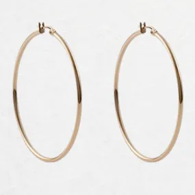 50mm Gold Creole Valentano Hoop Earrings