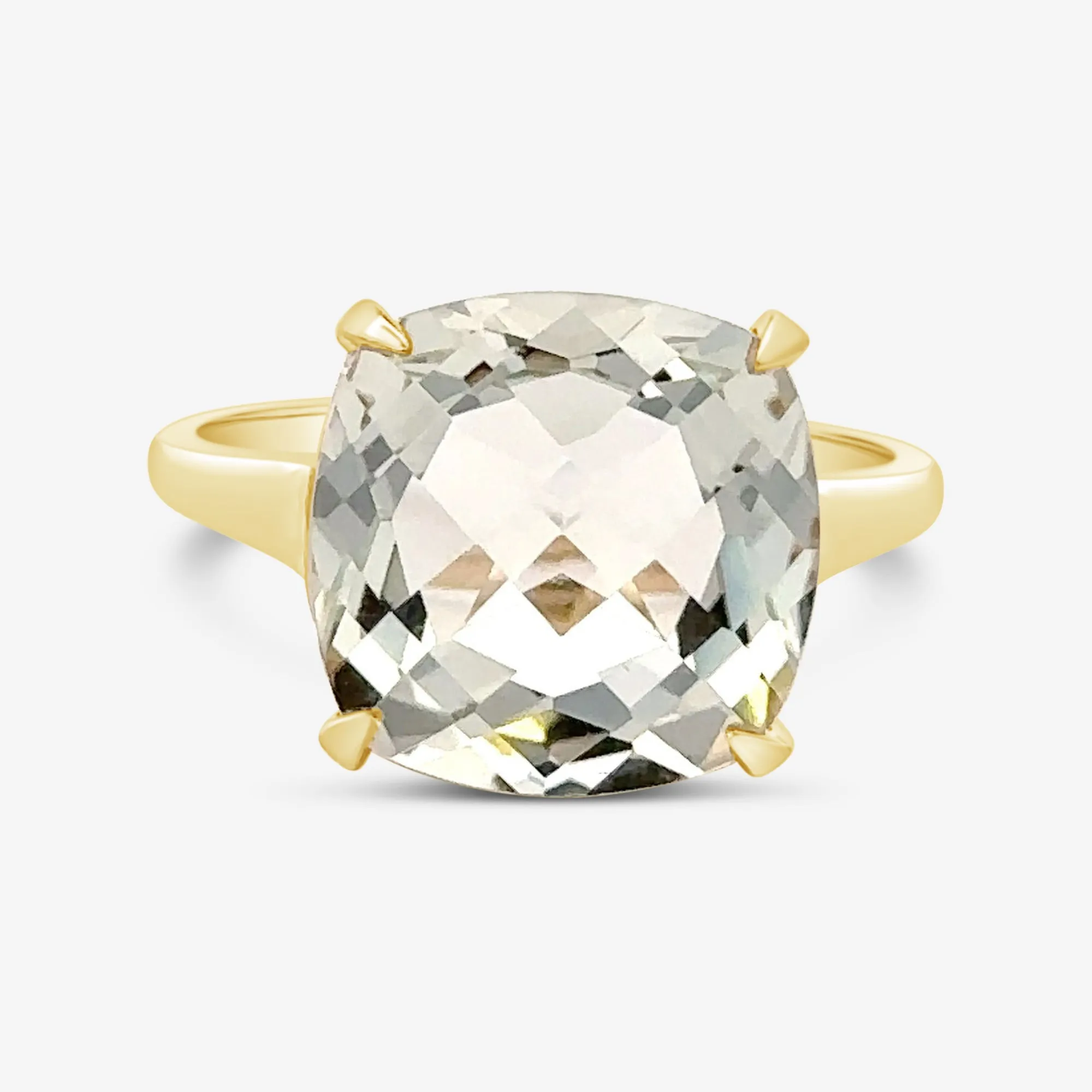 5.65ct Green Amethyst Statement Ring