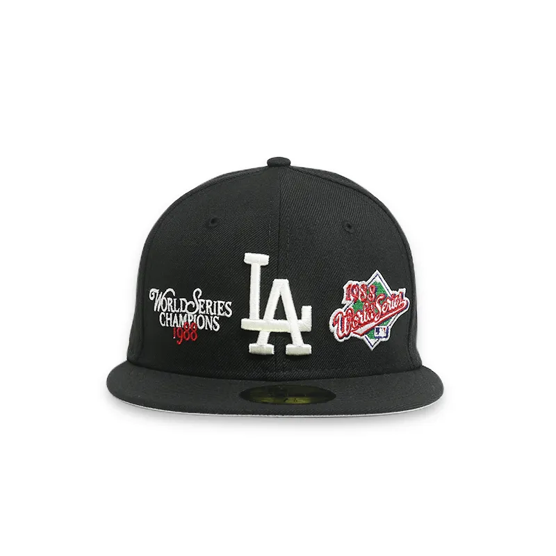 [60185208] LA Dodgers WS Men's Black Fitted Hat