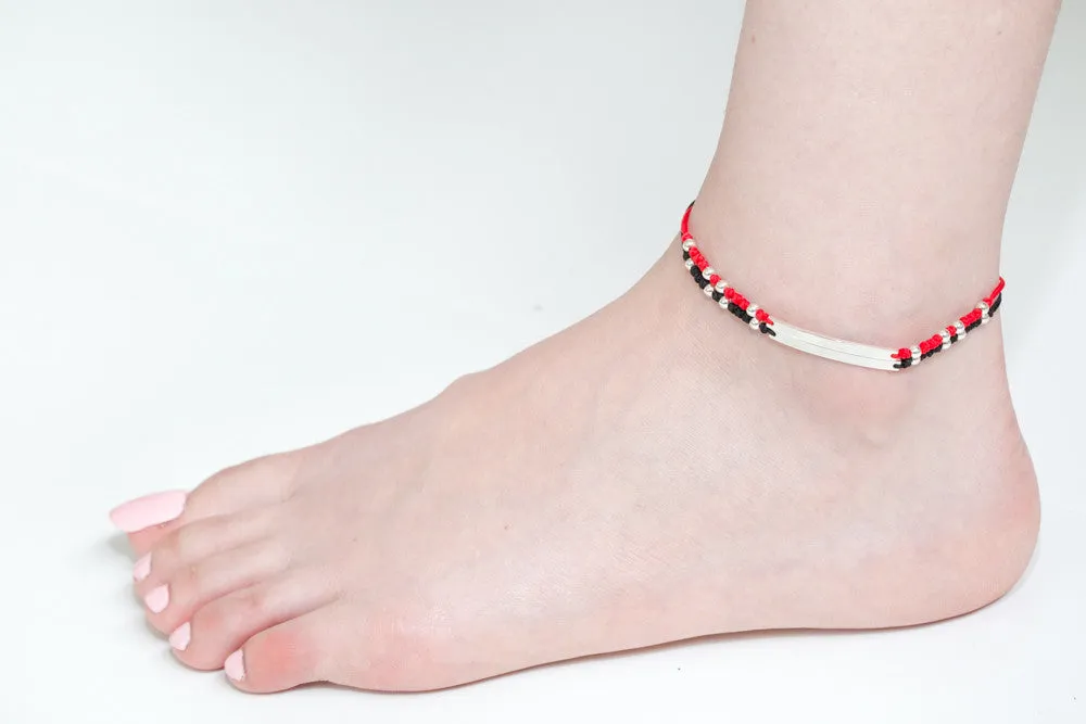 925 simple ball knot anklet-au