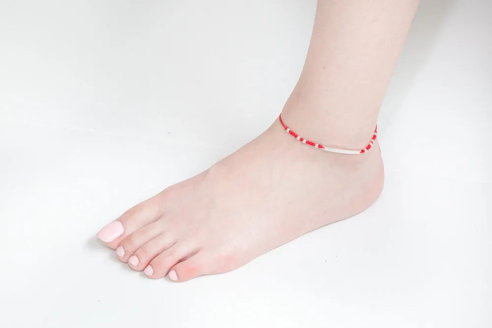 925 simple ball knot anklet-au