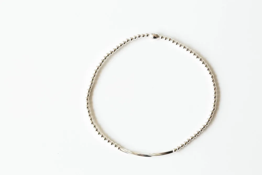 925 twist round line anklet-a