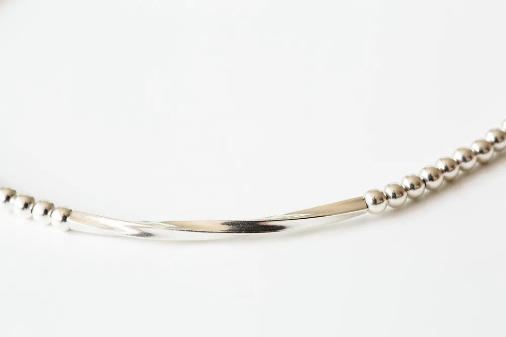 925 twist round line anklet-a