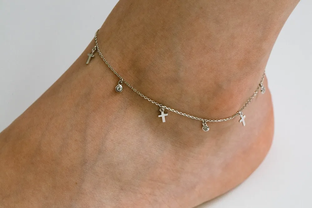 925 water drop anklet-bo