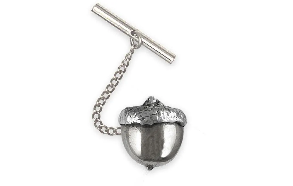 Acorn Tie Tack Jewelry Sterling Silver Handmade Acorn Tie Tack ACN1-TT