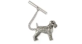 Airedale Terrier Tie Tack Jewelry Sterling Silver Handmade Dog Tie Tack AR10-TT