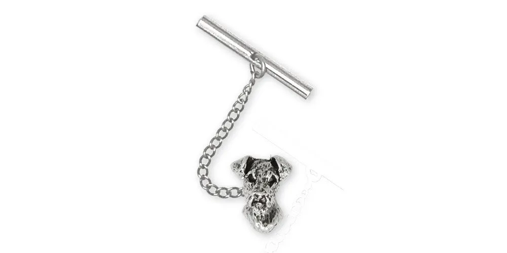 Airedale Terrier Tie Tack Jewelry Sterling Silver Handmade Dog Tie Tack AR7-TT