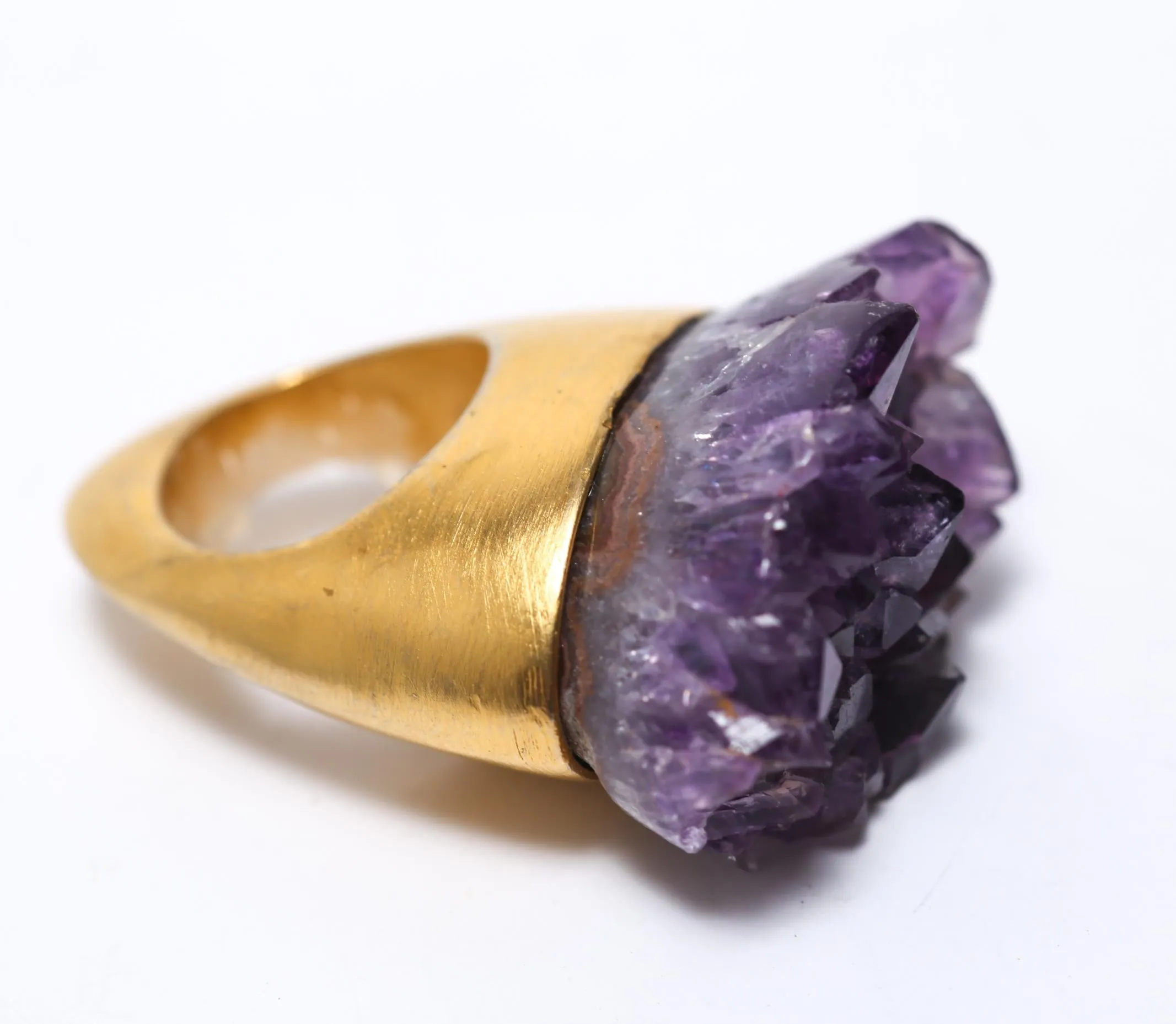 Amethyst Gold-Tone Ring