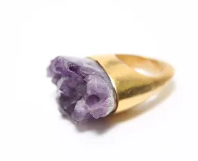 Amethyst Gold-Tone Ring