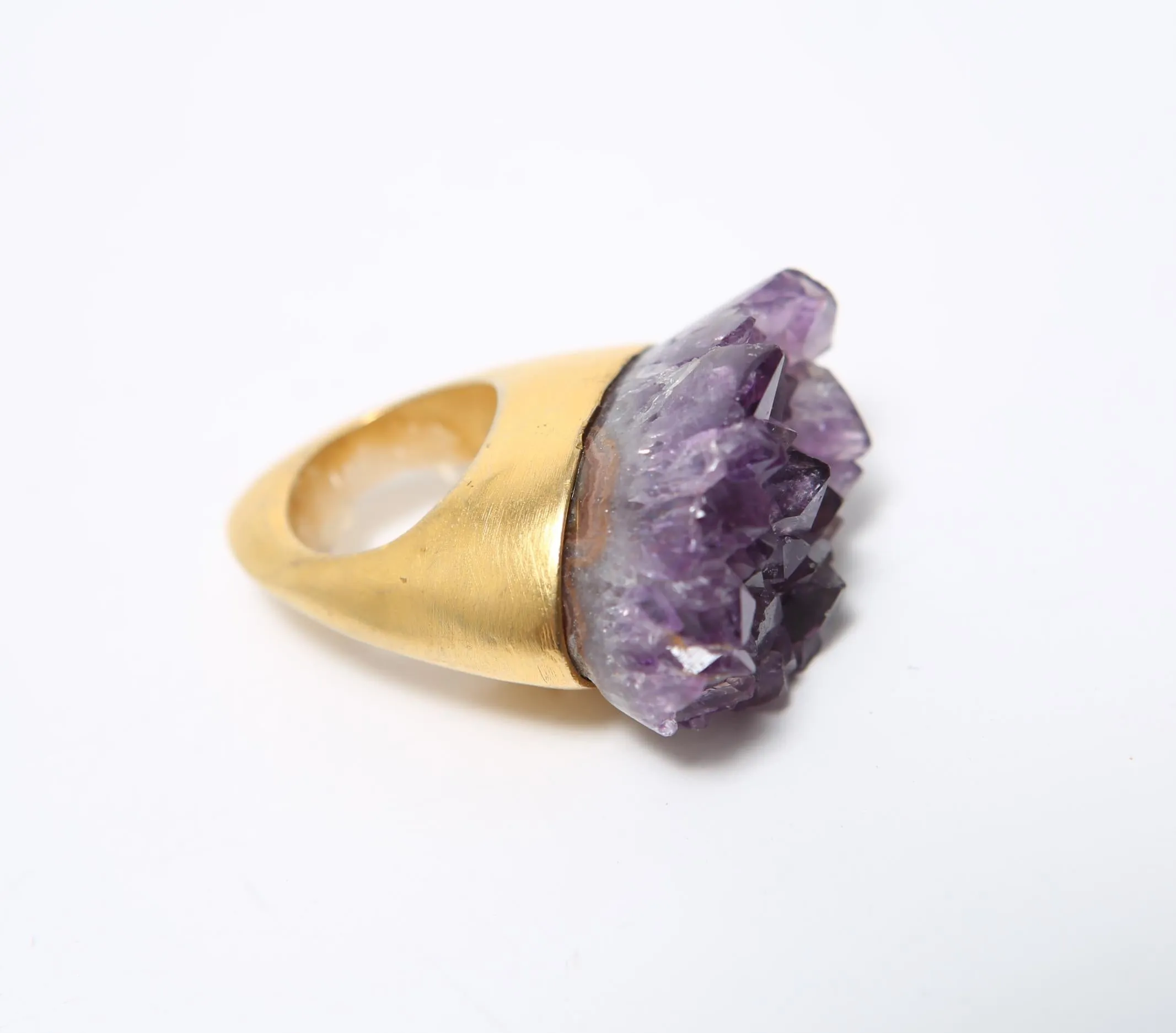 Amethyst Gold-Tone Ring