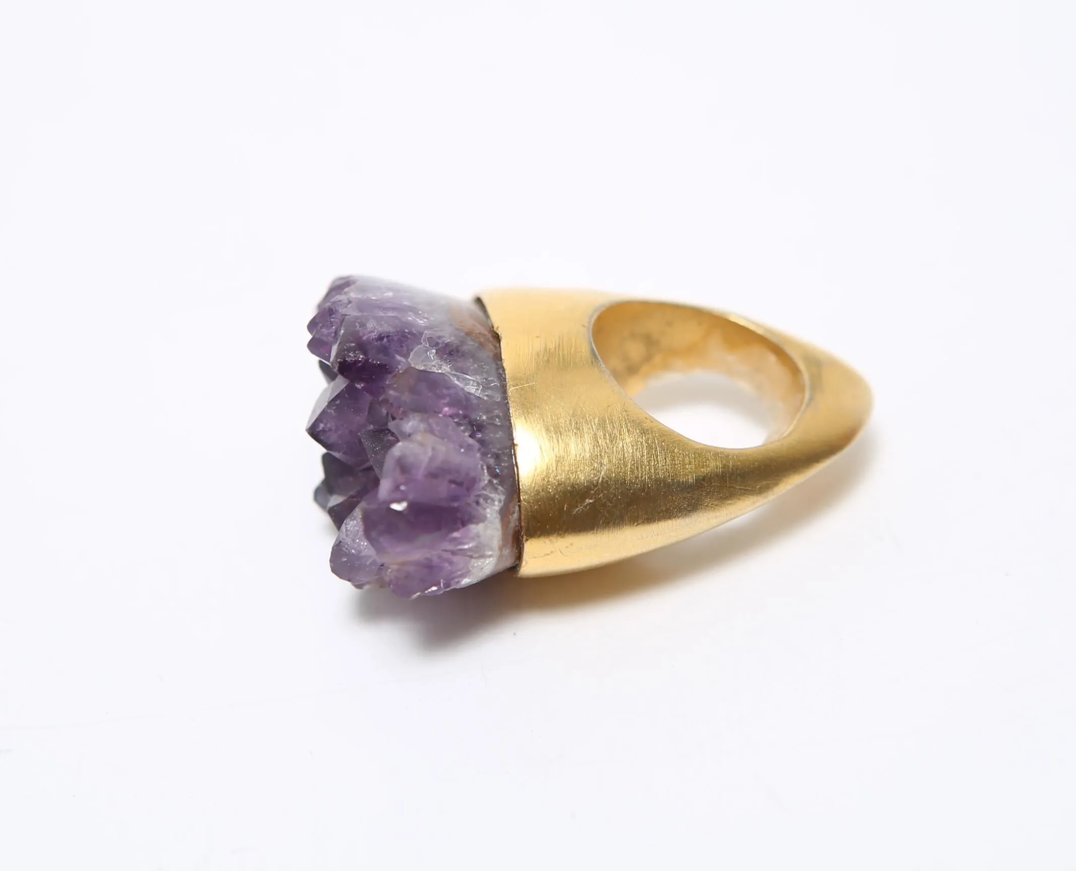 Amethyst Gold-Tone Ring