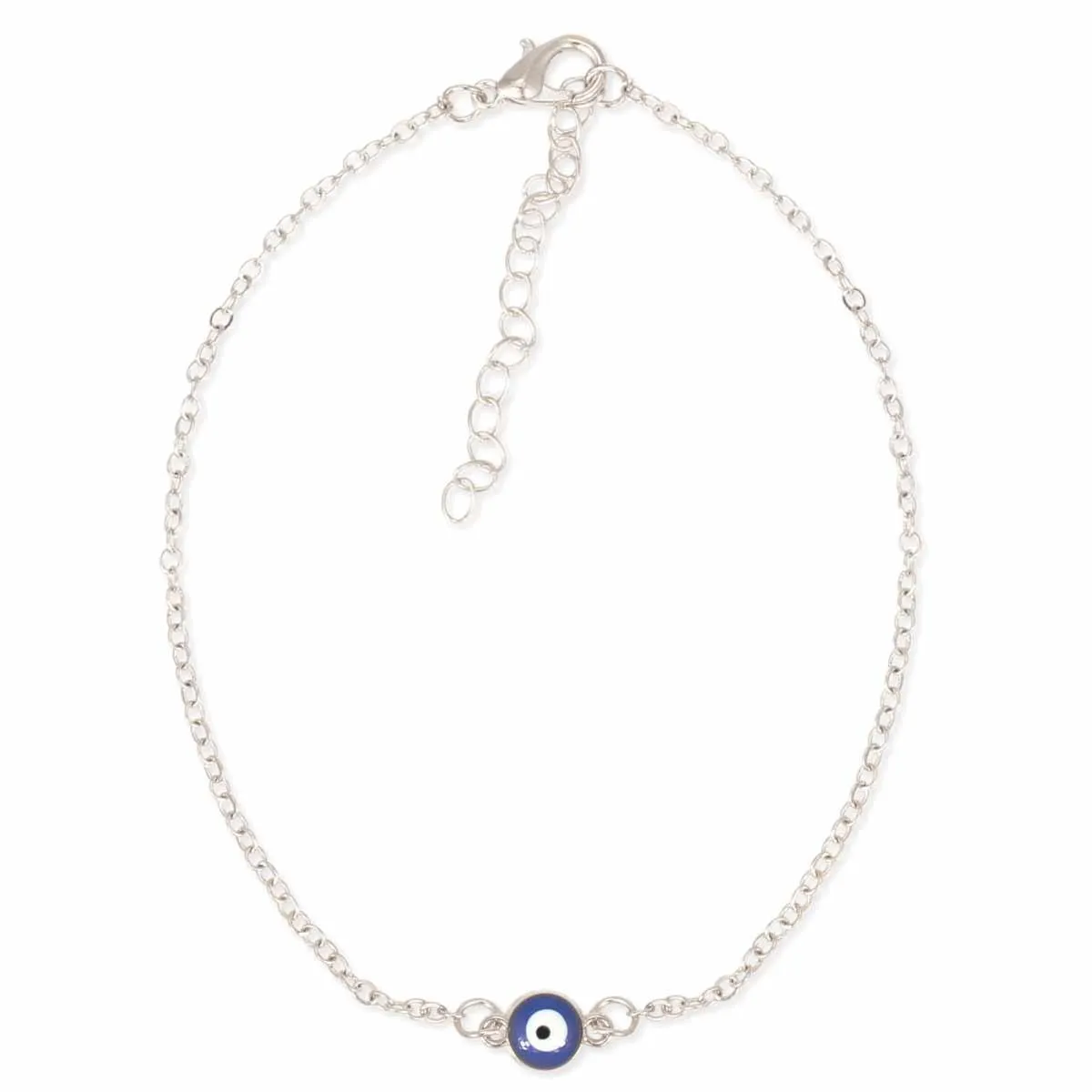 Anklet - Evil Eye - Silver