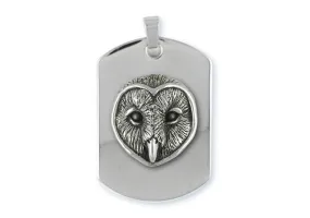 Barn Owl Pendant Jewelry Sterling Silver Handmade Bird Pendant OW3-DT