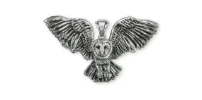 Barn Owl Pendant Jewelry Sterling Silver Handmade Owl Pendant OW1-P