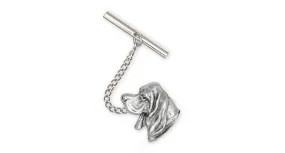 Basset Hound Tie Tack Jewelry Sterling Silver Handmade Dog Tie Tack DG3H-TT