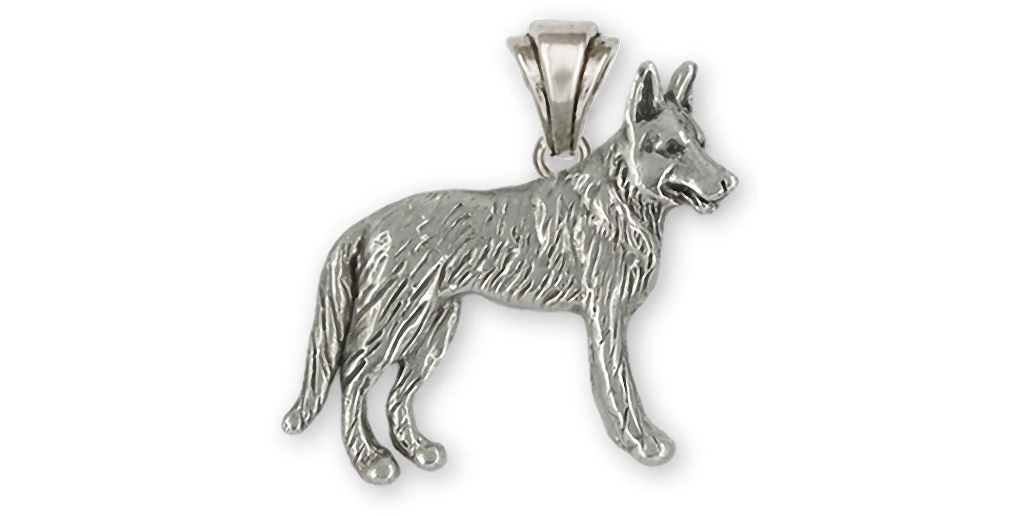 Belgian Malinois Jewelry Sterling Silver Handmade Belgian Malinois Pendant  BMA1-P