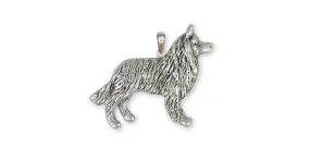 Belgian Tervuren Jewelry Sterling Silver Pendant Belgian Tervuren Charms And Belgian Tervuren Jewelry BV2-P