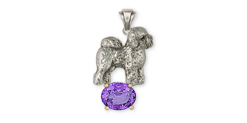 Bichon Frise Pendant Jewelry Sterling Silver Handmade Dog Pendant BF16-SP