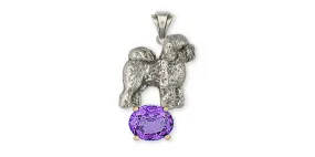 Bichon Frise Pendant Jewelry Sterling Silver Handmade Dog Pendant BF16-SP