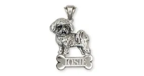 Bichon Frise Pendant Jewelry Sterling Silver Handmade Dog Pendant BF3-NP