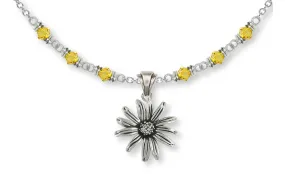 Black Eyed Susan Necklace Jewelry Sterling Silver Handmade Flower Necklace BES1-NK