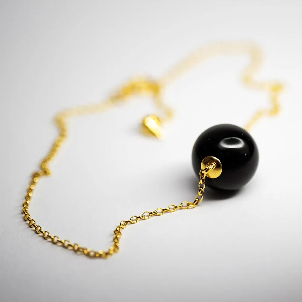 Black Sphere necklace