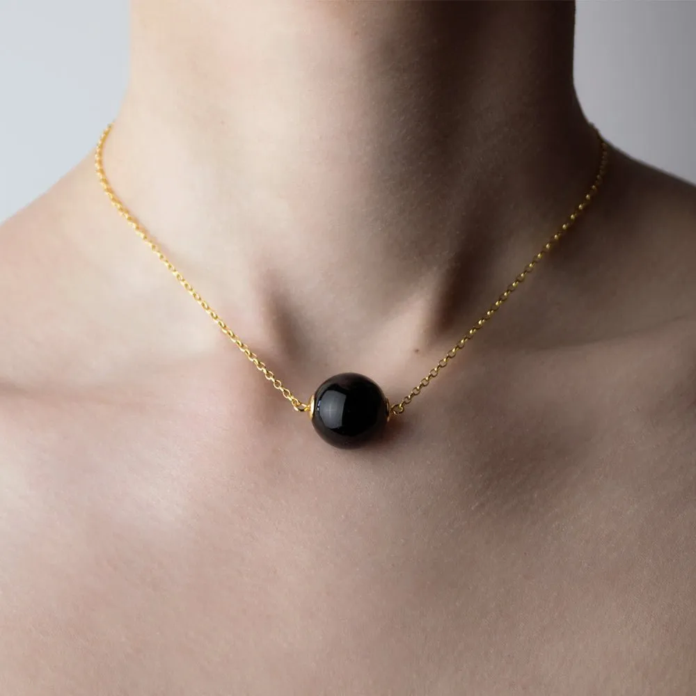 Black Sphere necklace