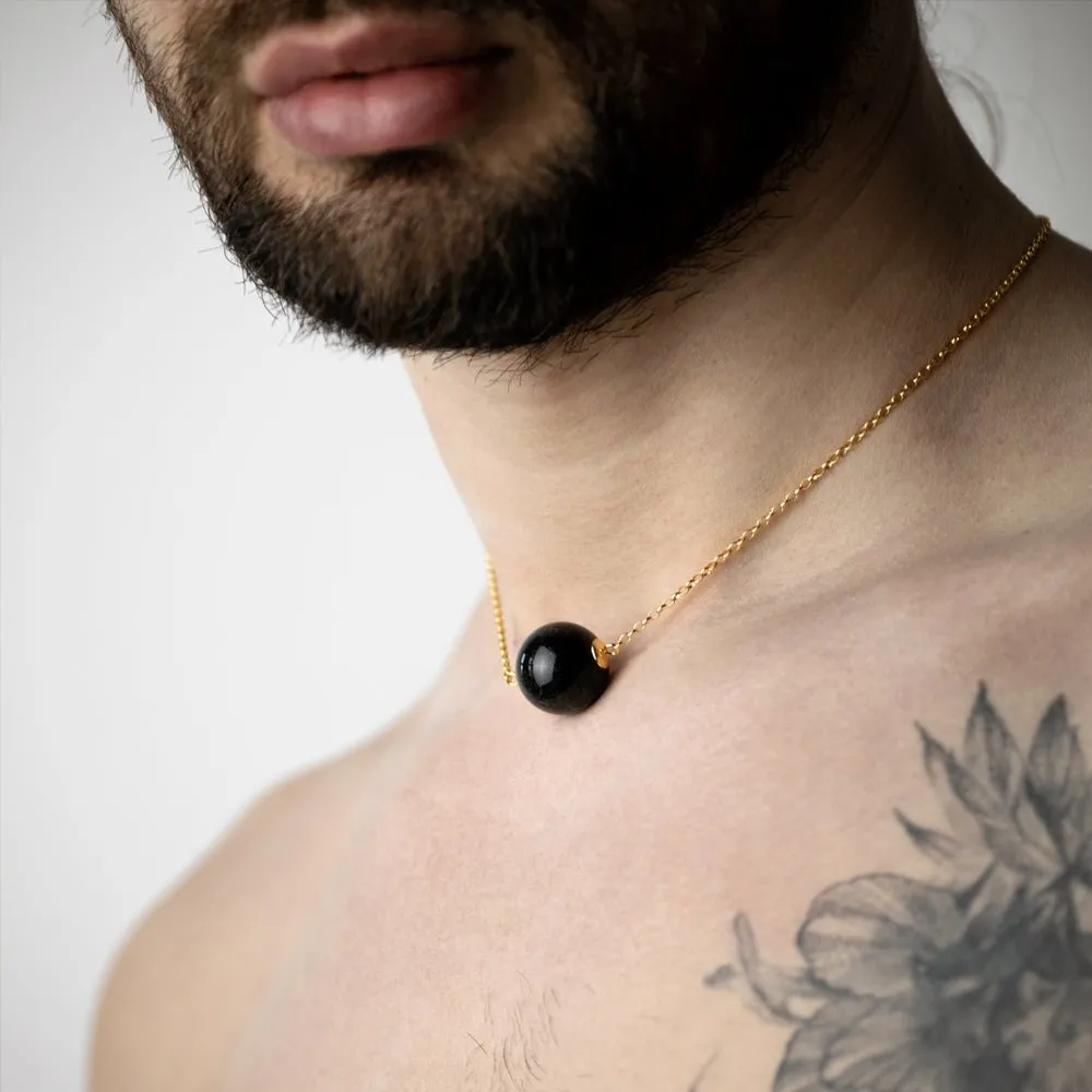 Black Sphere necklace