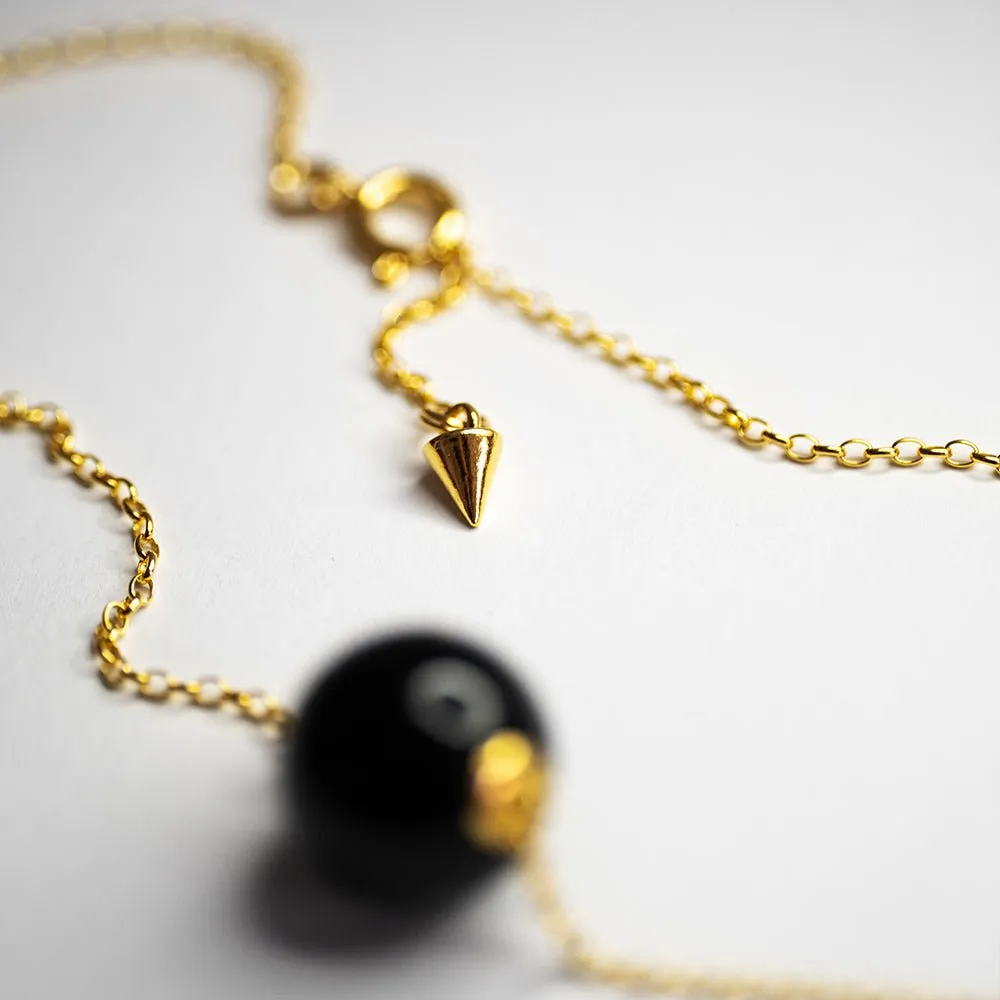 Black Sphere necklace