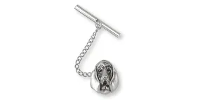 Bloodhound Tie Tack Jewelry Sterling Silver Handmade Dog Tie Tack BHD4-TT