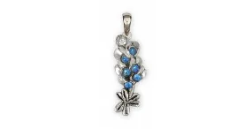 Bluebonnet Pendant Jewelry Sterling Silver Handmade Texas Wildflower Pendant BBS-P