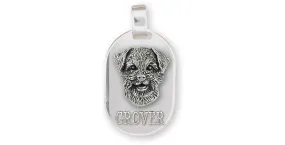 Border Terrier Jewelry Sterling Silver Handmade Border Terrier Pendant  BDT-DT