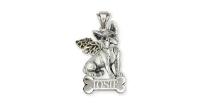 Boston Terrier Angel Pendant Jewelry Sterling Silver Handmade Dog Pendant BT19-ANP