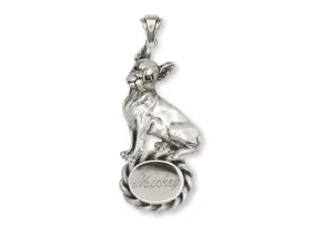 Boston Terrier Pendant Jewelry Sterling Silver Handmade Dog Pendant BT11-VP