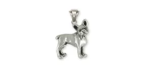 Boston Terrier Pendant Jewelry Sterling Silver Handmade Dog Pendant BT18-P