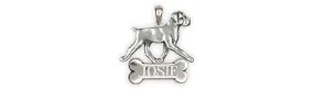 Boxer Jewelry Sterling Silver Handmade Boxer Dog Pendant  BX11-NP