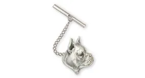 Boxer Tie Tack Jewelry Sterling Silver Handmade Dog Tie Tack BX4-TT