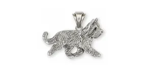 Briard Pendant Jewelry Sterling Silver Handmade Dog Pendant BRD2X-P